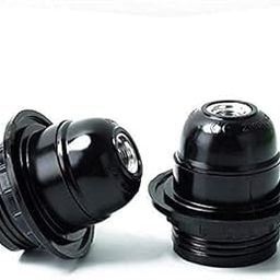 MATEEN HANDICRAFTS Screw Type Holder, E27 Black Ring Type for Table Lamps Lights (Pack of 1,Plastic)-8