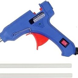 MHK 20WATT MINI Glue Gun and 2 Sticks, Hot Melt Glue Gun Mini Craft Sticks,Hot Mini Glue Guns for School DIY Arts, Craft(COLOR AS PER AVAILABLE)-image-0