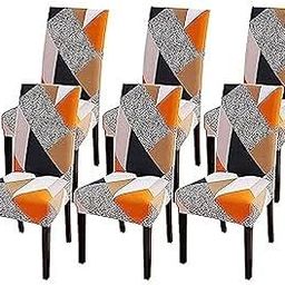 Polycotton Floral Chair Cover (Orange Pack of 6)_396-image-52