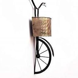 VARSHA INTERNATIONAL Metal Contemporary Modern Design Vintage Cycle With Basket Wall Mounted Hanging Showpiece Multicolor Decorative Home Accent For Living Room Bedroom Cafe Office Wall Art-image-35