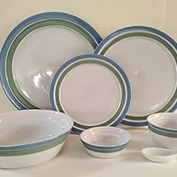 Hitkari Porcelain Dinner Set 33 Pcs | Luxury Dinnerware Set for 6 | Plates, Bowls & Platter for Home & Kitchen (Zoraida)-image-2