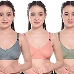 Mother Bra for Womens | Cotton Blend | Feeding Bra | Pack of 3-image-58