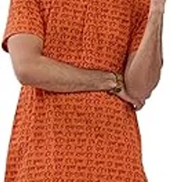 Men’s Hare Krishna Hare Ram Short-Sleeve Kurta – Lightweight & Spiritual Ethnic Wear for Pujas, Festivals, and Shivratri-image-21