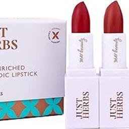 Just Herbs Ayurvedic Creamy Matte Half-Size Lipstick Kit - Peachy Pink, Burnt Red & Peachy Coral (1.8gm x 3)-33