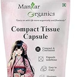 ManHar Organics Compact Tissue Capsule | Expands with Water, Easy to Carry | Outdoor Travel Portable Compressed Tissue (White, Medium)-image-1