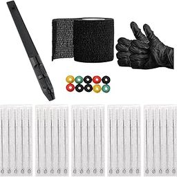 UJEAVETTE® Hand Poke & Stick Tattoo Kit Tattooing Supply With Needles Bandage Tape For-45