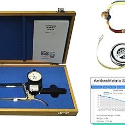 Harpenden Skinfold Caliper Pro Kit with AnthroMetrix Software, Lufkin W606PM Tape Measure, Wood Case and Instruction Manual with Charts to Measure Body Fat Percentage - 0.2 mm Accuracy-picture-16