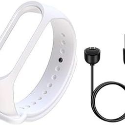TechMount New Combo Pack of Silicone Watch Band Strap With Magnetic USB Charging Cable Adapter Compatible With Mi Band 5 Strap Charger Combo Pack Of 2-picture-14