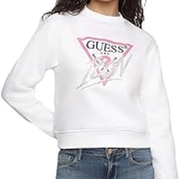 White Printed Round Neck Icon Organic Cotton Sweatshirt-image-55