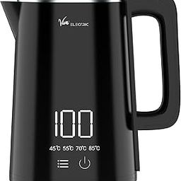 VIVA iTouch Electric 1.8 Litre Digital Kettle - 4 Pre-Set Temperature Modes, LED Digital Display, Double Wall Stainless Steel Tank, 1600W Power, Cool Touch Design (Black)-image-122