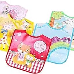 BabyGo Plastic button Waterproof Baby Apron with Bib For New Born baby & Toddler, Unisex, Bib Set For Baby Boys & Girls Set of 5 Clothes-28