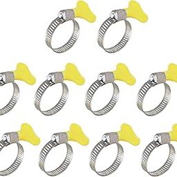 ESEKSAFAR Hose Clamp 10pc 1" (25mm) Yellow Stainless Steel Clamps-picture-30