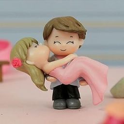 TIED RIBBONS Valentine Gift for Girlfriend Boyfriend Husband Wife Girls Boys - Decorative Cute Romantic Couple Miniature Showpiece Statue (Multi, Resin)-image-42