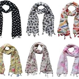 Women's Printed Chiffon Scarf and Stoles-N119(Free Size)-image-45