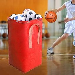 Merishopp Sport Balls Bag Carrier Multipurpose Moving Bag for Training Football Indoor Red | Gym Bags | Fitness, Running & Yoga-image-45