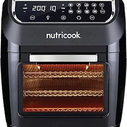 NUTRICOOK 1800 Watts, Digital/One Touch Control Panel Display, 8 Preset Programs Air Fryer Oven (12 L, Black, AO112K)-0