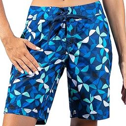 Women's Audrey UPF 50+ Active Printed Swim and Workout Board Short-image-61