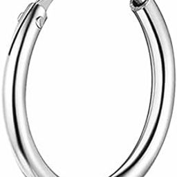 92.5-925 Sterling Silver Silver Plated Silken Shores Pierced 10mm Bali Nose Ring for Women And Girls (NR0321) 1 Pc-52