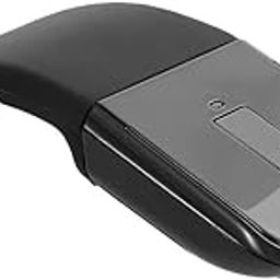 FABOBJECTS® 2.4G Wireless Mouse with USB Arc Mouse with Touch Function Folding Optical Mice with USB Receiver Bending Mouse for PC Laptop(Black)-26
