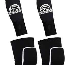 Lonimia Volleyball Knee Pads and Volleyball Arm Sleeves Set, Volleyball Knee Pad, EVA material Thumbhole Design Ventilation Comfortable Practical Volleyball Set, Suitable for Volleyball And basketball-image-66