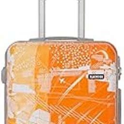 Teakwood World Small 55 cm Cabin Size Trolley Bag Polycarbonate 360 Degree 8 Wheels Luggage Bag with TSA Lock, Adjustable Handle Trolley Bags for Travel, Suitcase for Travel | Orange-picture-2