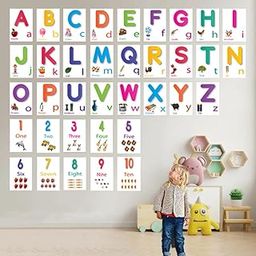 Nawlai Print House Kids 26 Letters Large Size Alphabet Educational Paper Wall Stickers ( 117 Cms X 106 Cms)-image-68