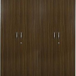 ABBAJI INTERIORS Engineered Wood Four-Door Wardrobe with 4 Drawers,8 Shelves (Walnut Flair Texture)- Length 48 inch-image-26