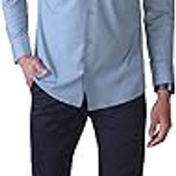 Men's Thick Thin Jacquard Open Button Shirt-image-43