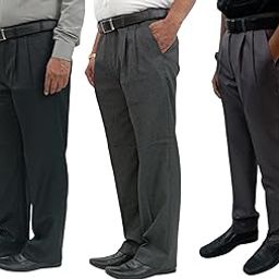 Formal Plate Trouser Pant for Men Regular fit Polyester Blend Gents Bottoms Combo Pack of 3-picture-7