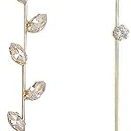 Pack Of 2 Attractive Gold Plated Studed Earcuff for Women & Girls-image-21