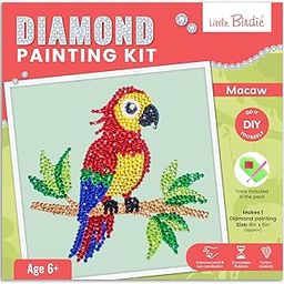 Little Birdie DIY Diamond Painting Kit Macaw | for Art & Craft, Creative, Fun & Activity Kit | Gift for Kids, Adult-picture-13