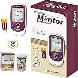 STANDARD Mentor Blood Glucose Monitoring Machine with 25 Strips-12
