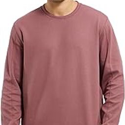 Jockey AM48 Men's Super Combed Cotton Rich Pique Round Neck Sweatshirt with Ribbed Cuffs-image-62