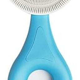 RICH BELLS U Shape Toothbrush Kids Cleaning Brush, Food Grade Soft Silicone Brush Head for Kids Children Infant Toothbrush(1-PC)-14