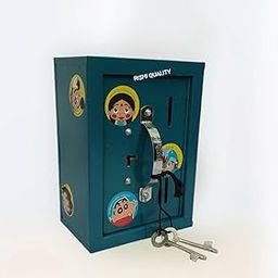 RISHI QUALITY Small Iron Money Bank with 2 Keys. Iron Tijori Coin Saving Box. (Colour May Vary)-21