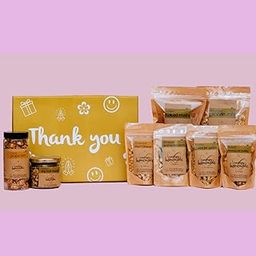 FOODCLOUD.IN Munchies Gratitude Gift Treats Hamper - 8 Healthy and Nutritious Snacks-High Protein & Baked or Roasted - Gift Box (Pack of 8)-image-1