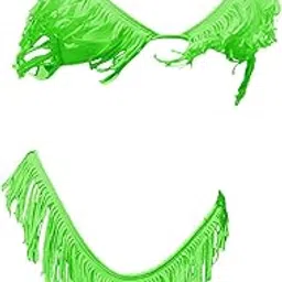 snappsy Tassel Bikini Set Push Up Top Swimwear Costume Travel Bathing Suit Green S-picture-37