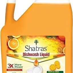 Shatras Orange Dishwash Liquid - 5L || Dish Cleaning Liquid Gel with German Technology - Active 3X More Power Molecules Leaves No Residue, Grease Cleaner For All Utensils-28