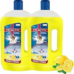 Double Strong Disinfectant Floor Cleaner | Half Cap Only | 10X Cleaning with 99.9% Germ kill | Citrus Fragrance - Pack of 2 (1000ml x 2 Units)-picture-3