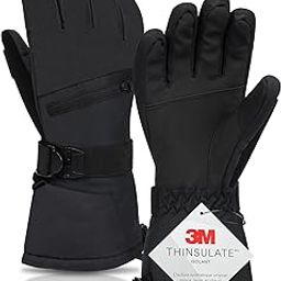 Catalonia classic Waterproof 3M Ski Gloves for Men Women，Winter Warm Cozy Snowboard Gloves, Snowboarding, Shoveling & Outdoor Sports, with Pocket & Wrist Leashes.-image-12