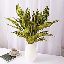 TIED RIBBONS Pack of 2 Artificial Tree Plant Croton Green Plant Fake Trees for Indoor Outdoor Home House Office Garden Modern Decoration Gift - (27.5 Inch, Vase not Included)-image-92