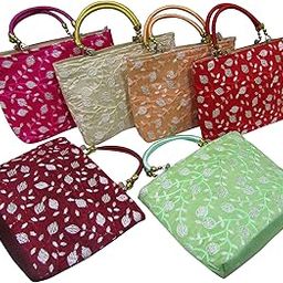 Royal Leaf Embroidery Traditional Potli Purse for Women with Zipper, Potli Bags for Return Gifts, Potli Pouches for Baby Shower, Potli Purse for Ladies for Gifting-41