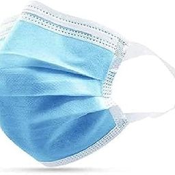 VOIISH 3-Ply Disposable Surgical Mask With Nose-Pin & wide Soft fabric earloop (50 UNITS WITHOUT BOX) Meltblown Fabric (Blue,Without Valve, Pack Of 50) for unisex men women kids Senior Citizen-image-43