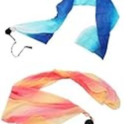 CLUB BOLLYWOOD LICHTS®2 Pairs Veil Poi Throw Balls Imitated Silk Adjustable Belly Dance Combo 8|Clothing, Shoes & Accessories | Dancewear | Adult Dancewear | Belly Dancing-image-34