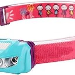 LICHTS Outdoor Camping Waterproof Headlight Adjustable LED Headlamp for Kids Pink-25