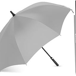 280T High-Density Fabric Big Umbrella for Men and Women, 54 Inches Auto Open Golf Umbrella - Enhanced Durability and Superior Waterproofing, Windproof Design, Large Size for 2-3 People (Grey)-13