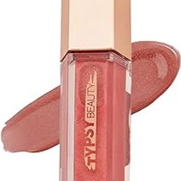 Typsy Beauty Crystal Crush Plumping Lip Gloss XL I Peach Moonstone | High Shine Shimmery Neutral Peach Gloss with Lip Plumping Effect, Infused with Peptides & Botanical Extracts | Vegan | 7ml-image-2