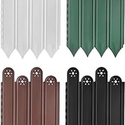 ATORSE 10Pcs Garden Border Edging with Stakes Flower Bed Fencing for Tree Yard Lawn White Edging & Borders-image-52