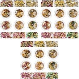 HANNEA® 6 Boxes Mixed Nail Art Rhinestones Diamonds Crystals Beads Gems With Tweezer for 3D Decoration Supplies White 3PCS-7