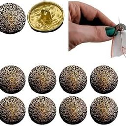 Ani accessories Golden Infinite Ring Design Shank Button for Coat Blazer Suit, Sherwani and Indian Dresses Sports Coat Size Pack of (8)-20